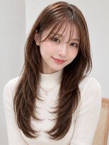 セプト 天神大名(SEPT.)&nbsp;髪質改善 ロングレイヤー ハッシュカット グレージュ 韓国風