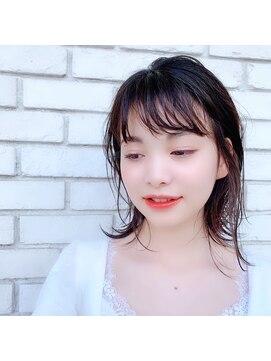 オーガニック アトリエ 大宮(organic+atelier) エヌドットで艶仕上げオーガニックカラーのインナーカラー