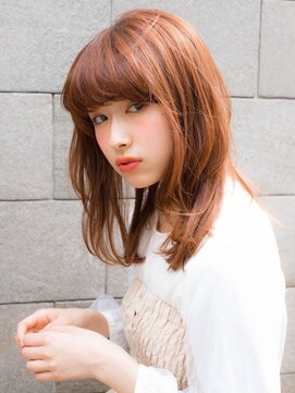 ルティア 池袋(Lutia) 厚めバング　オレンジベージュ