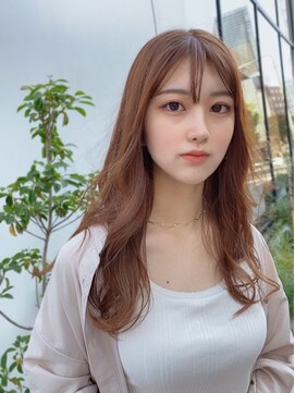 イース バイ アンブルリュクス 北千住(Ease by amble luxe) 前髪くびれイメチェンイヤリングカラーラベンダーカラー