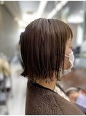 ベージュで外ハネボブ