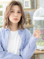 カバーヘア ブリス 戸田公園西口店(COVER HAIR bliss)&nbsp;外国人風かきあげ前髪大人可愛いロブヘアa戸田公園20代30代40代