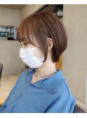 大人ガーリー似合わせカット小顔カットチョコレート