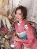 【10時以降】ドライフラワーその他付け放題浴衣着付け＋ヘアセット￥5700
