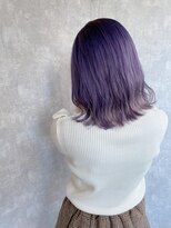 ラベンダーベージュダブルカラーブリーチカラーパープル美髪
