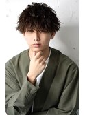 ツイストスパイラルパーマメンズマッシュ