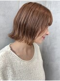 ☆ボブ外ハネブリーチ小顔ハイトーン縮毛矯正レイヤー田代美宙