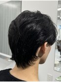 ニュアンスパーマセンターパートワンカールパーマ韓国