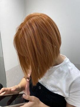 サロウィン 那覇店(SALOWIN) アプリコットオレンジ×似合わせボブ×髪質改善トリートメント
