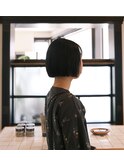 黒髪ボブ/ミニボブ/ボブ/きりっぱなしボブ