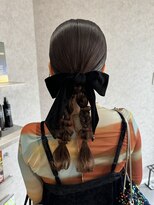 レガシーヘアーデザイン(Legacy hair design)&nbsp;【Rio】☆ツイン編みろし×ベロアリボン☆