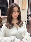 イメチェンホワイトブロンド外ハネボブ 美髪ワイドバング