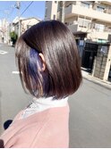 清楚の中に遊び心を仕込んだ　大人かわいいインナーカラー