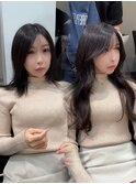 エクステ/ブラック/ブラウン/髪質改善/韓国/シースルーバンク