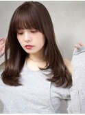 レイヤー美髪ロングヘア内巻き似合わせカットサイドバング