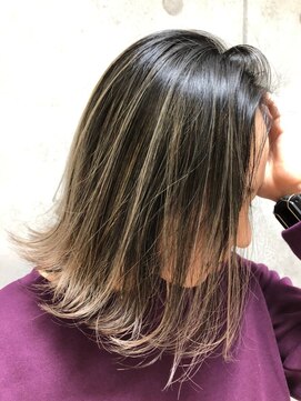 エヌプラスリタ 近鉄八尾(N+lita) くびれヘアアプリコットオレンジハイライトカラーサーフカラー