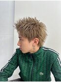 ホワイトメッシュ/ツイスト/ツイスパ/パーマ/メンズ/眉毛