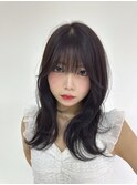 韓国風レイヤー×ミルクティーブラウン
