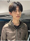 センターパート　韓国ヘア　狭め前髪