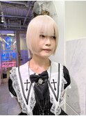 【ホワイトブロンド/ショートレイヤー】