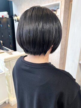 キャアリー(Caary) 福山美容室Caary丸みショートくびれショートボブ20代30代40代