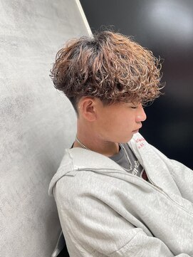 ネクスト 静岡店(NEXT) ブリーチ無し　ブラウンアッシュ　波巻きパーマ