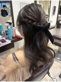 ハーフアップ