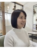 切りっぱなしボブ