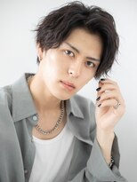 メンズヘア ビーセカンド 草加店(MENS HAIR B-2) 20代30代カジュアルシャドウパーマショートセンターパートg草加