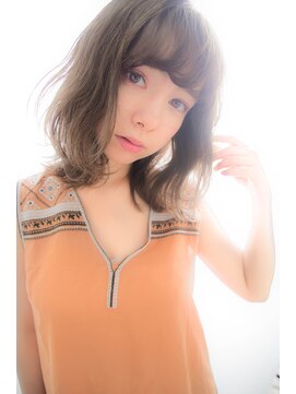 アリー 原宿 表参道(ALLY) [ALLY阿部]Wグレージュ×リラックスウェーブ×切りっぱなしロブ