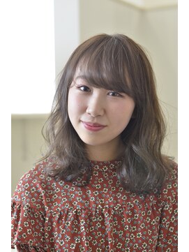 アドラーブル 万代店 (adorable) 【adorable】ゆるふわウエーブスタイル×透明感グレージュ