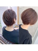 30.40代にオススメ×イルミナカラー×丸みのある大人ショート◎