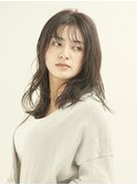 シースルーバング×リラックスウェーブ