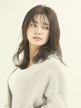 エンタク 新宿三丁目店(enntaku) シースルーバング×リラックスウェーブ