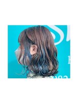 スニップヘア(snip hair)&nbsp;インナーブルーカラー