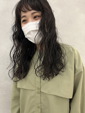 エンドリンク(endlink) 黒髪×ロングラフパーマ