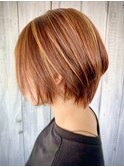 【ES 伊藤】サマースタイル No.66 ハイライト前髪なしショート