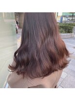 ロチカバイドールヘアー 心斎橋(Rotika by Doll hair) ピンクブラウン　顔まわりカット