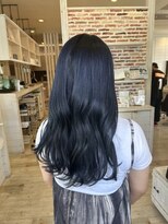 クレン 真嘉比店(Cre'ne) ブルーブラックグレージュインナーカラーオリーブベージュ