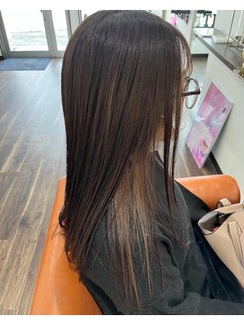 ヘアガーデン ティアラ(Hair Garden TIARA) 20代30代ベージュインナーカラーストレートスタイル