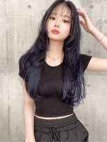 スターズ 船橋(STARS)&nbsp;くびレイヤーエモージュ薄めバング暗髪ブルーブラック