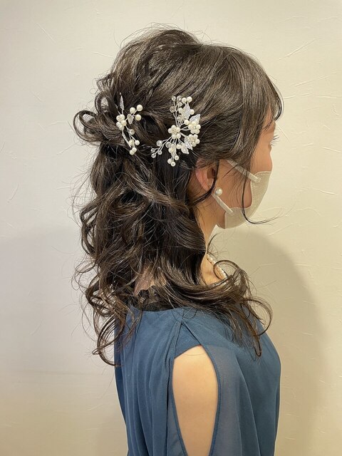 ダウンスタイルヘアセット