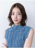20代30代大人かわいいレイヤーボブくびれかきあげ前髪小顔
