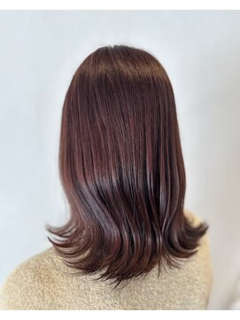 リム(Limb) 【韓国ヘア】ピンクブラウン　外ハネミディアムボブ