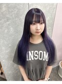 10代20代エクステ丸ごとカラーパープルカラーロング