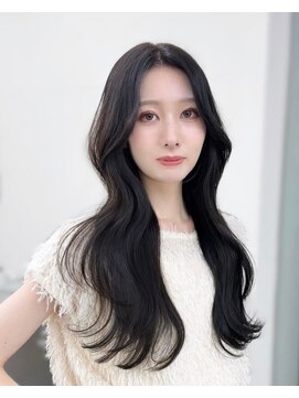 ノク 渋谷(nok) ロングレイヤーカット_オリーブベージュレイヤーカット