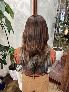 アン(Hair make un) 【グラデーションカラー】エンドブルー♪