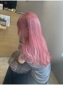 ロングで可愛いパールピンク
