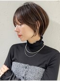 ショートボブ髪型30代40代50代前髪あり前髪なし面長丸顔【倉田】