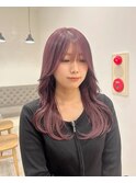 ◎韓国ヘアー顔周りレイヤーおくれ毛ミディアム前髪新潟長岡宮関